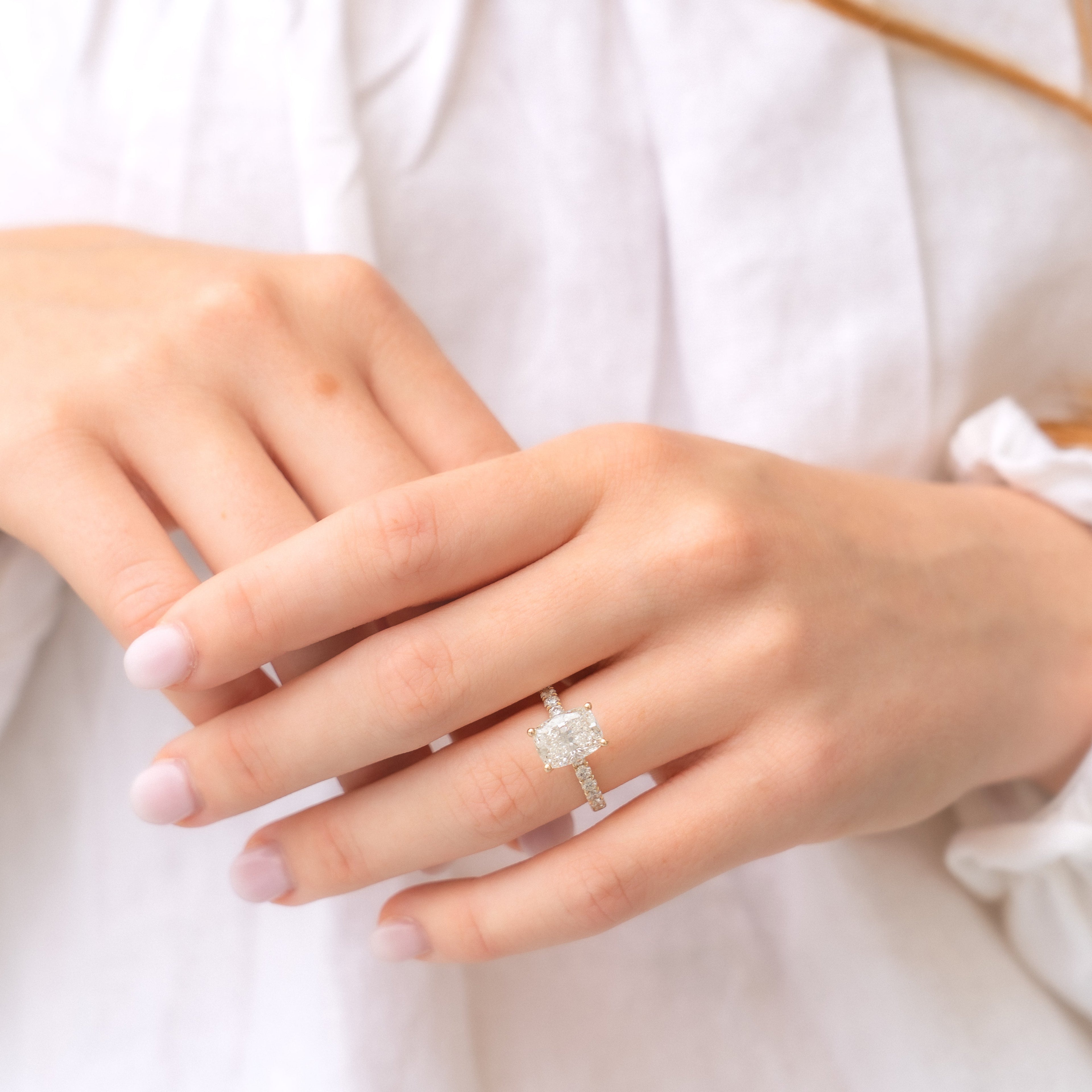 Hydrangea Customizable Lab Grown Diamond Engagement Ring
