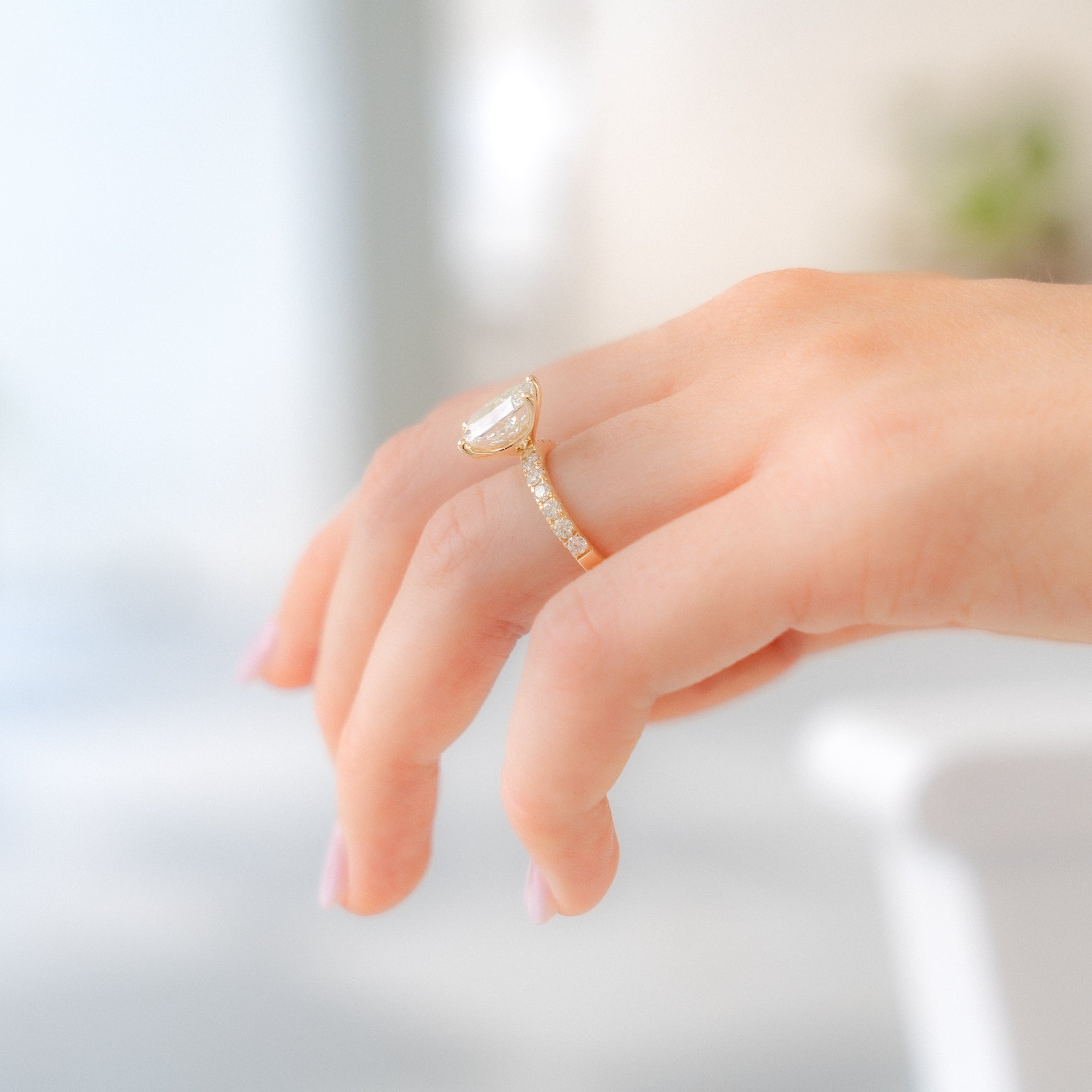 Hydrangea Customizable Lab Grown Diamond Engagement Ring