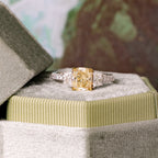Fancy Yellow Cushion Cut Diamond Ring, 2.49 CTTW