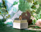 Fancy Dark Orangy Brown Cushion Cut Natural Diamond Three Stone Ring, 3.24 CTTW
