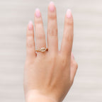 Asscher Cut Natural Diamond Petite Accent Stone Beveled Band Engagement Ring, 1.56 CTTW