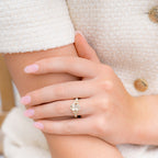 Elongated Antique Cushion Cut Natural Diamond Hand Engraved Tapered Band Engagement Ring, 2.02 CTTW