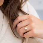 Asscher Cut Natural Diamond Petite Accent Stone Beveled Band Engagement Ring, 1.56 CTTW
