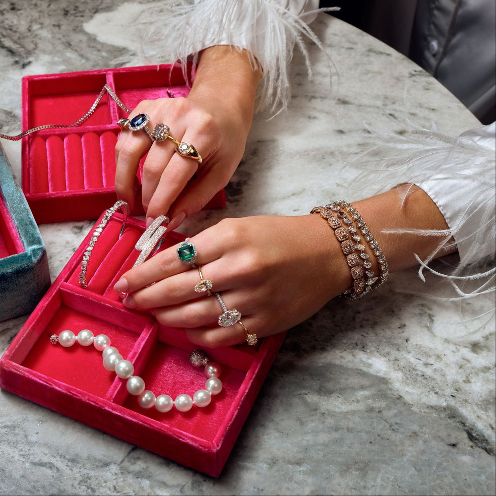 
                  
                    Bespoke Antique Cut Pear Natural Diamond Engagement Ring - Carter's Collective Fine Jewelry
                  
                