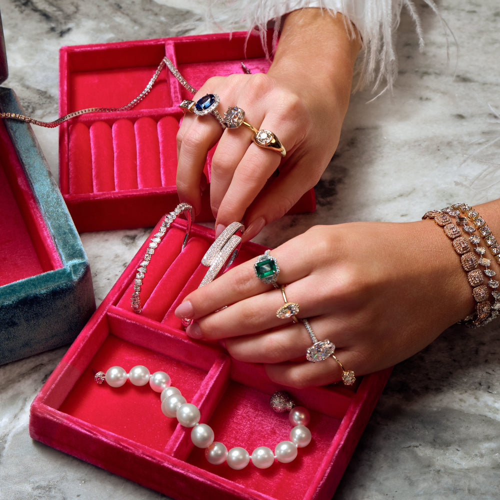 Bespoke Sri Lankan Oval Blue Sapphire and Diamond Ring - Carter's Collective Fine Jewelry