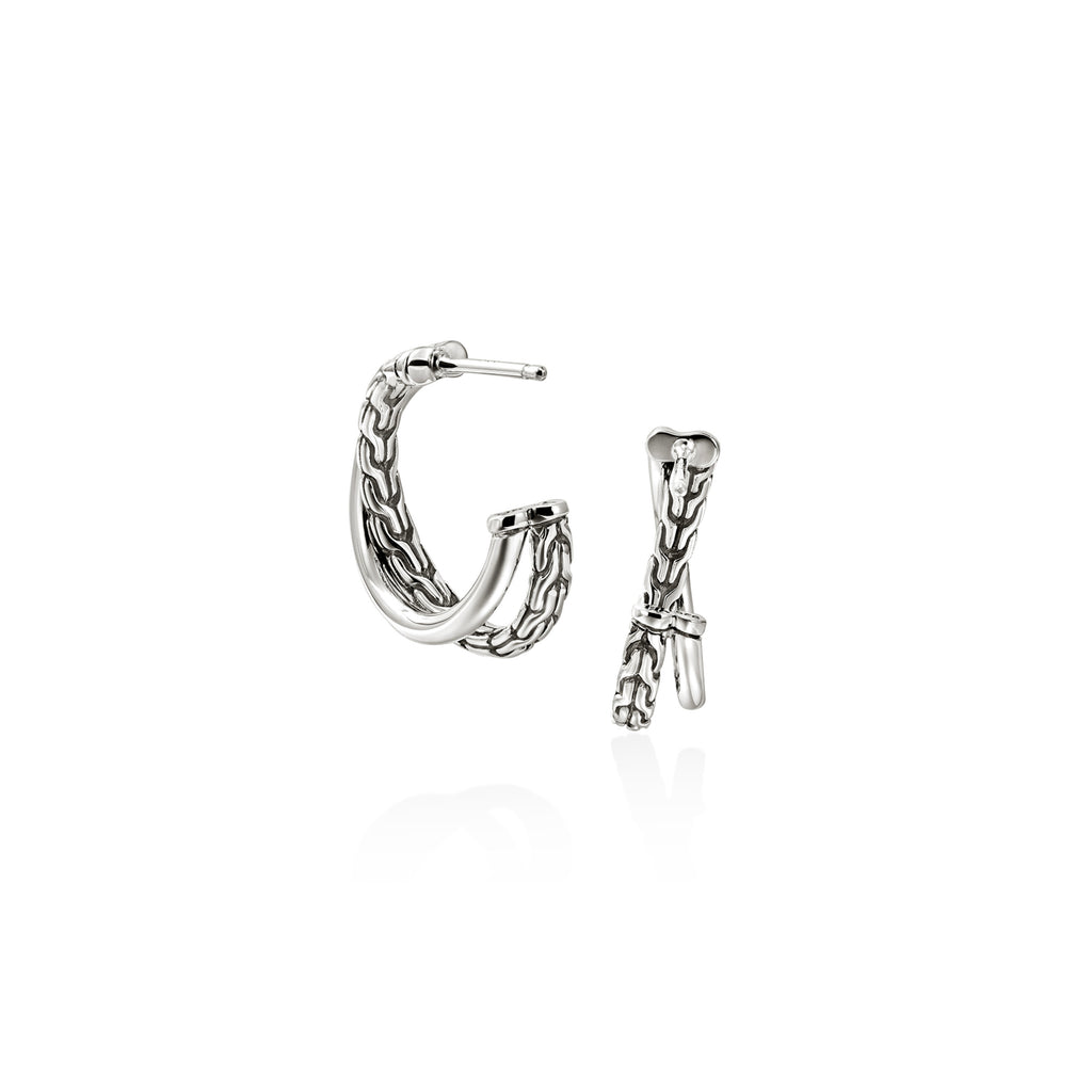 John Hardy JH Essential Crossover Earring, 20.5 MM - Carter's Collective Fine Jewelry