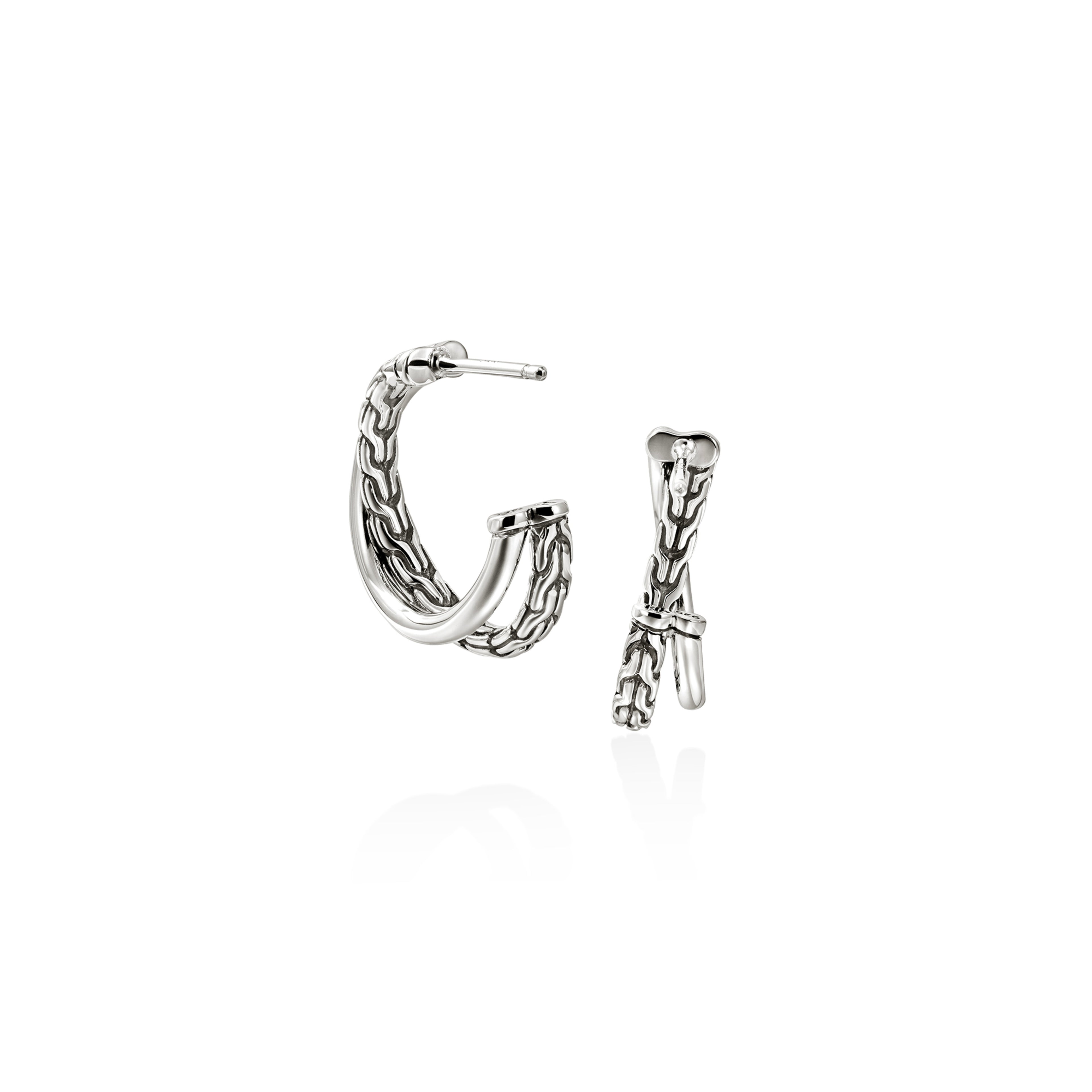 John Hardy JH Essential Crossover Earring, 20.5 MM - Carter's Collective Fine Jewelry