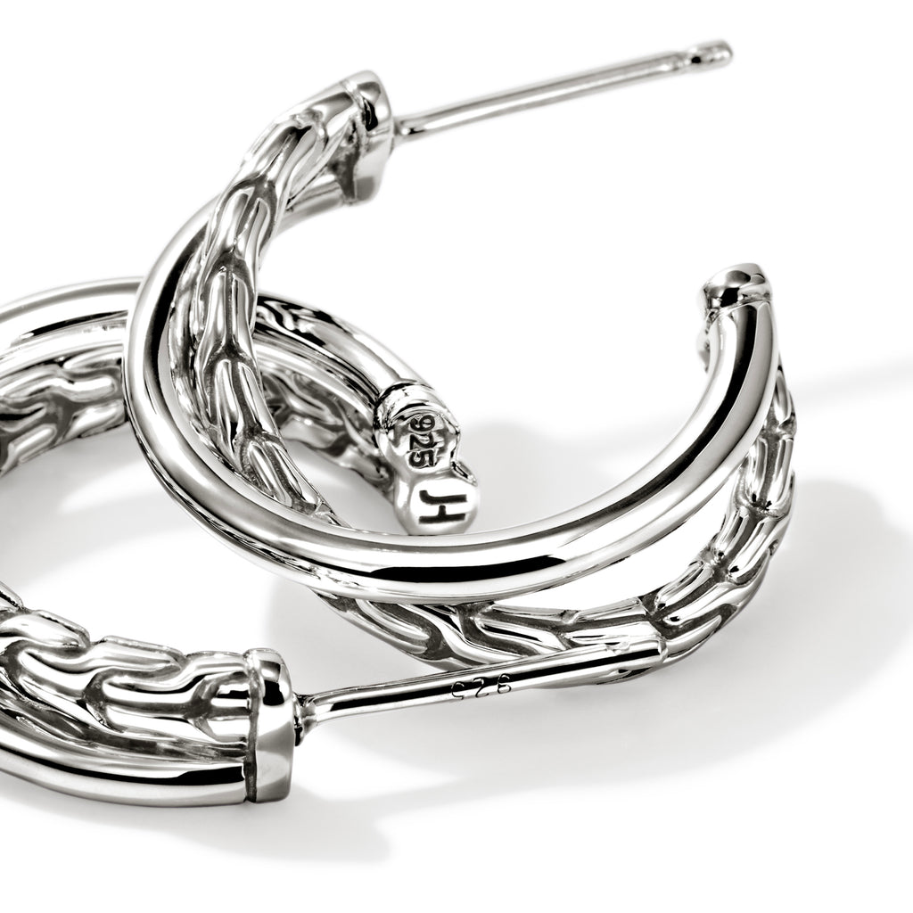 John Hardy JH Essential Crossover Earring, 20.5 MM - Carter's Collective Fine Jewelry