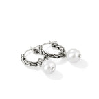 John Hardy JH Essential Pearl Hoop Earring, 16MM - Carter's Collective Fine Jewelry