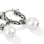 John Hardy JH Essential Pearl Hoop Earring, 16MM - Carter's Collective Fine Jewelry