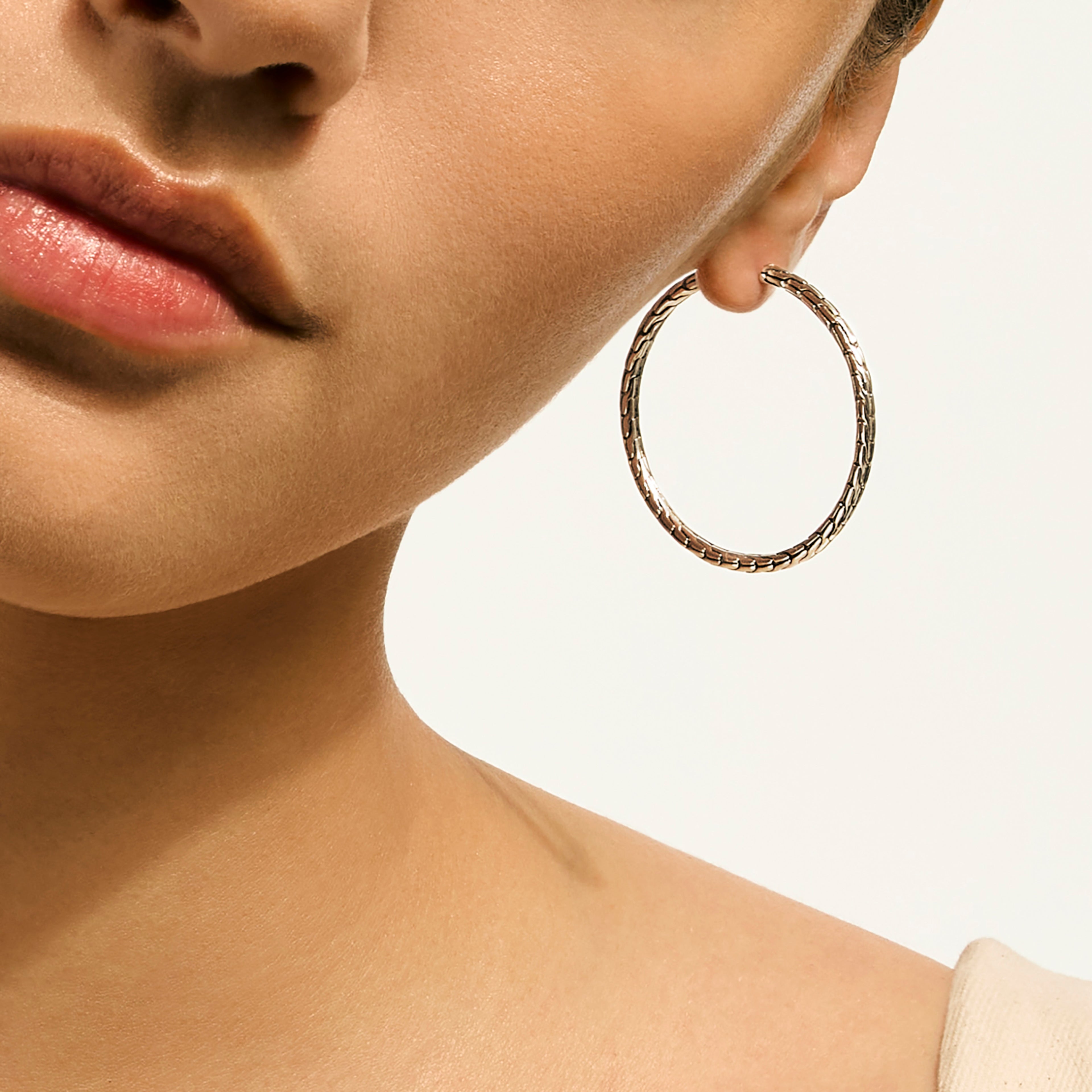 John Hardy JH Essential Flex Hoop Earrings, 39MM - Carter's Collective Fine Jewelry