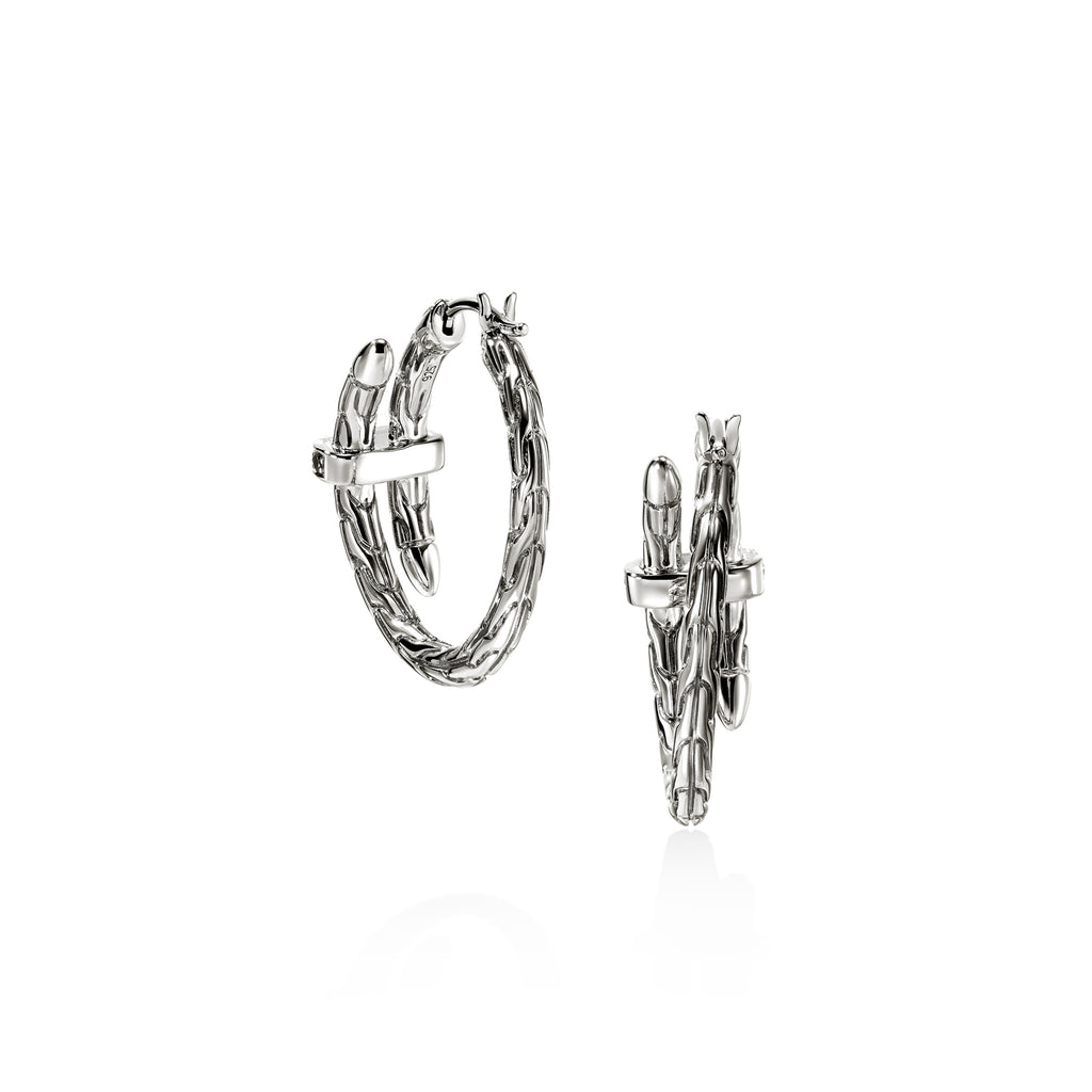 John Hardy Spear Hoop Earrings, Blue Sapphire - Carter's Collective Fine Jewelry