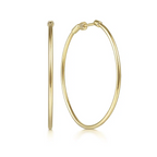Essential Round Hoop Earrings (Pair), 40mm - Carter's Collective Fine Jewelry