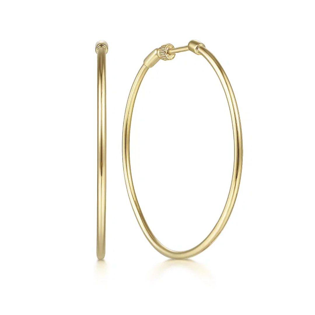 Essential Round Hoop Earrings (Pair), 40mm - Carter's Collective Fine Jewelry