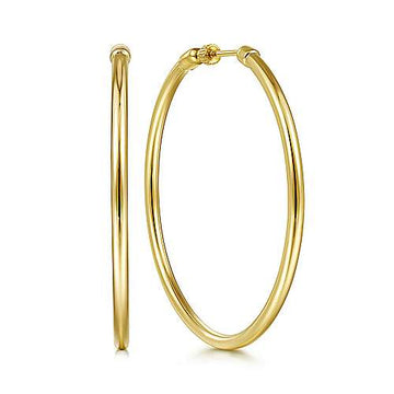 Round Hoop Earrings (Pair), 50mm