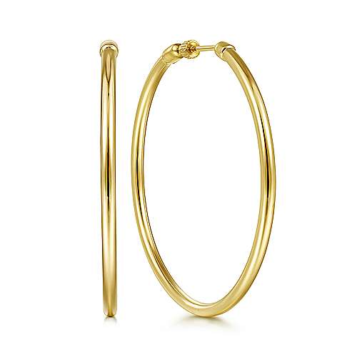 Round Hoop Earrings (Pair), 50mm