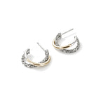 John Hardy JH Essential Crossover Earring, Gold & Sterling Silver - Carter's Collective Fine Jewelry