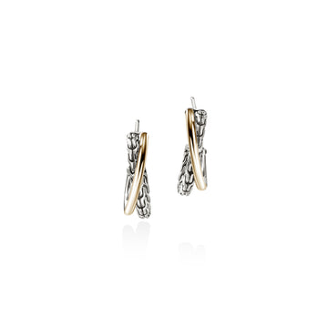 John Hardy JH Essential Crossover Earring, Gold & Sterling Silver - Carter's Collective Fine Jewelry