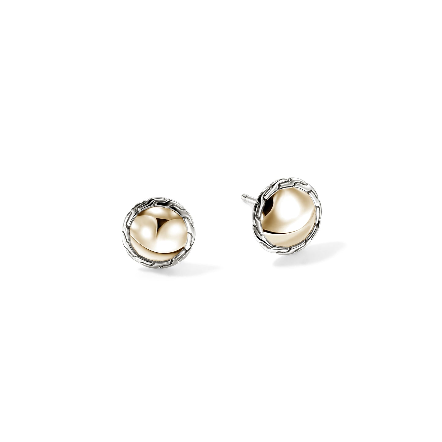 John Hardy JH Essential Stud Earring, Gold & Sterling Silver - Carter's Collective Fine Jewelry