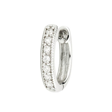 Diamond Huggie Hoop Earring (Single Hoop), 0.05 CTTW - Carter's Collective Fine Jewelry