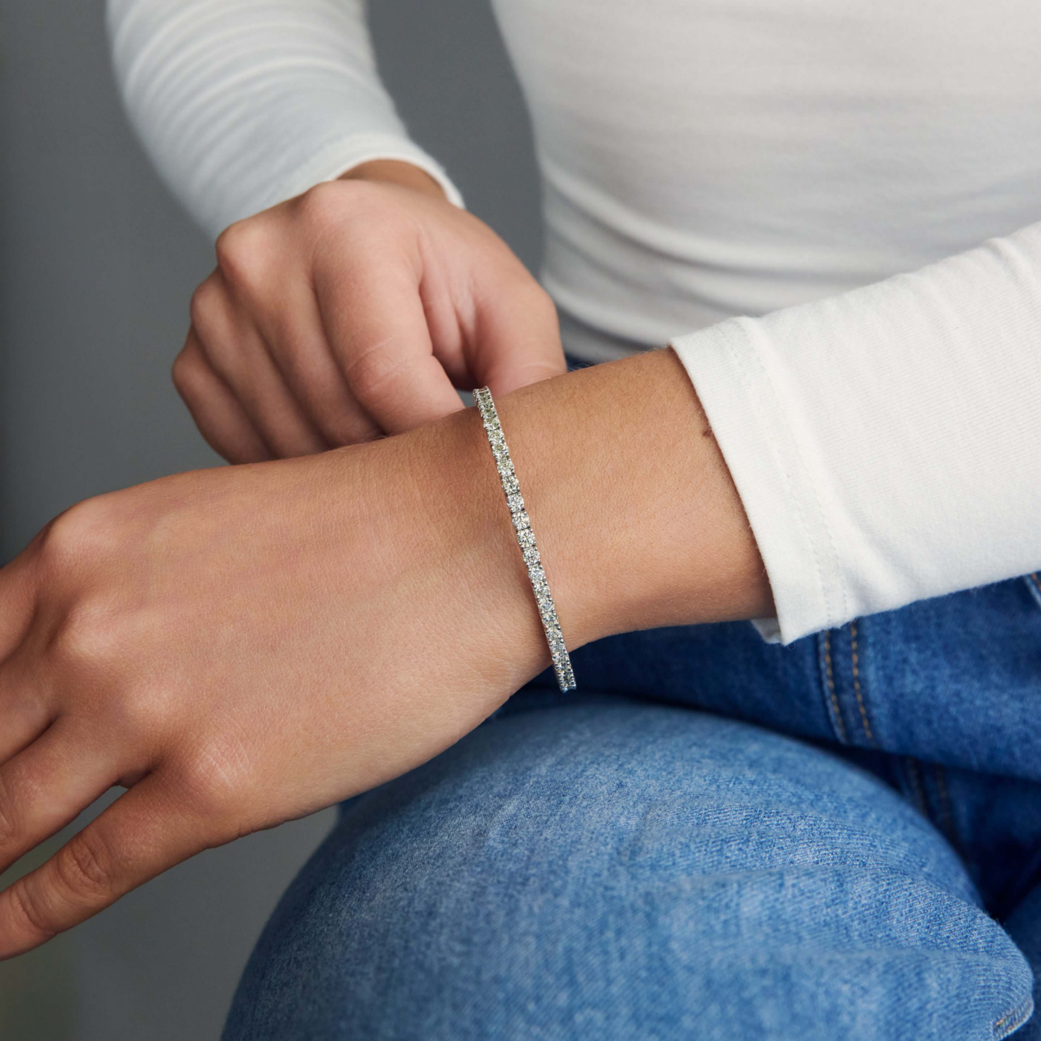 Flexible Diamond Tennis Bangle, 3.33 CTTW - Carter's Collective Fine Jewelry