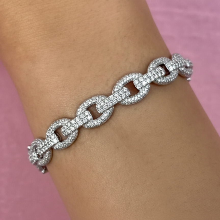 Diamond Link Bangle, 1.95 CTTW