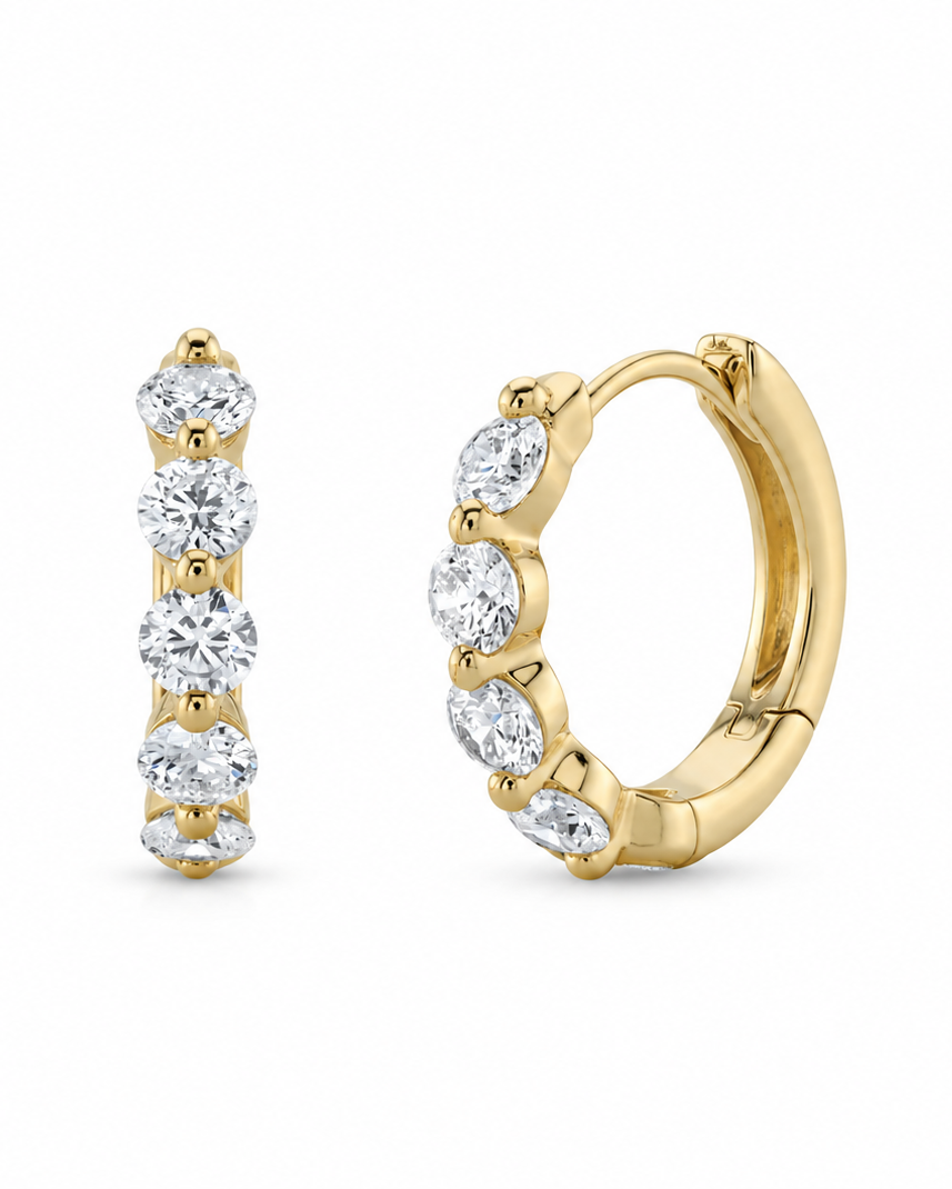 Diana Diamond Huggie Hoops