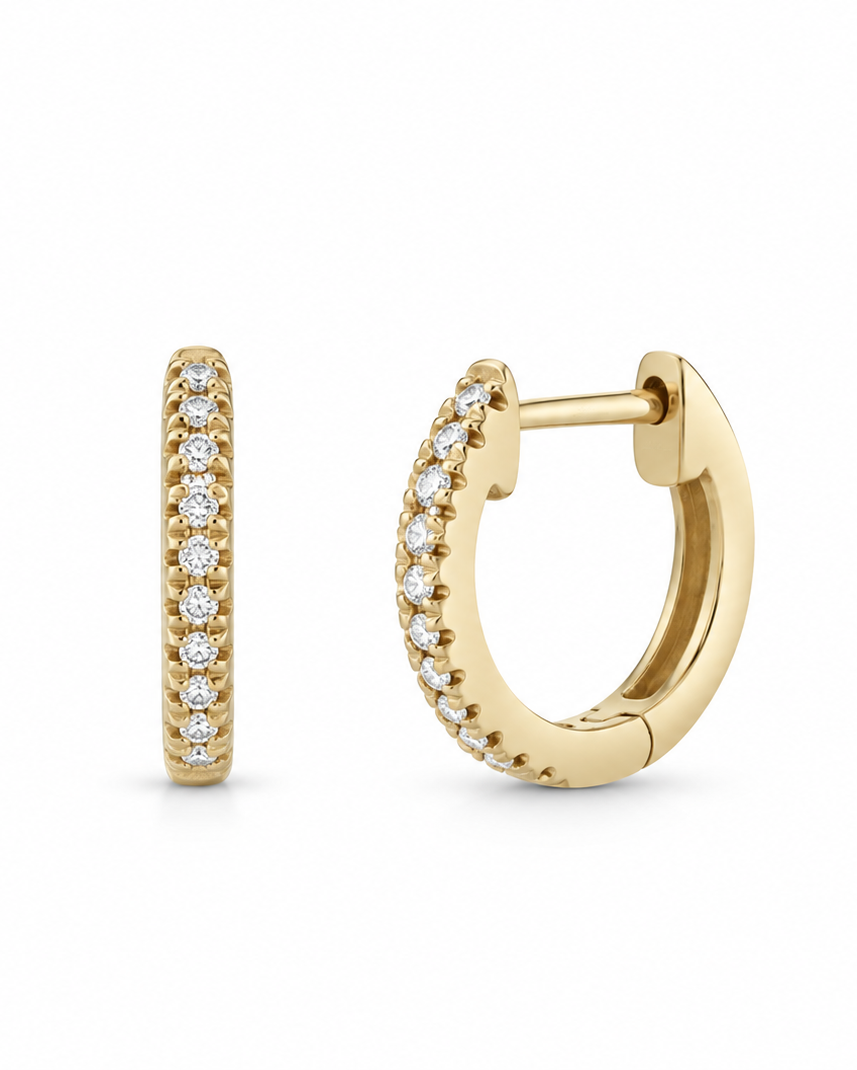 Lucy Diamond Huggie Hoops