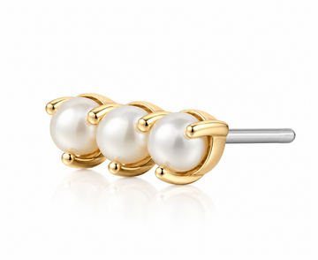 Kynslee Triple Pearl Piercing Stud Earring (Single)
