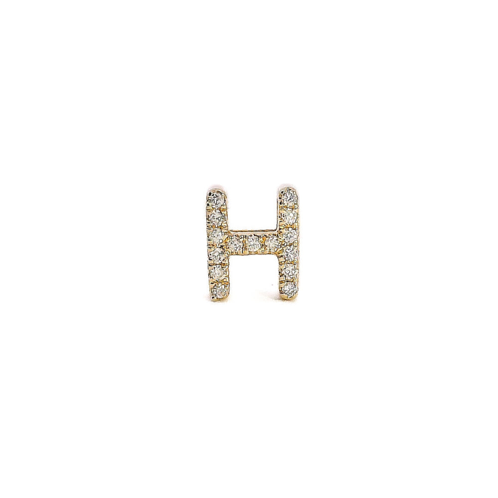 Diamond Initial Slider Charm, 0.04cttw - Carter's Collective Fine Jewelry