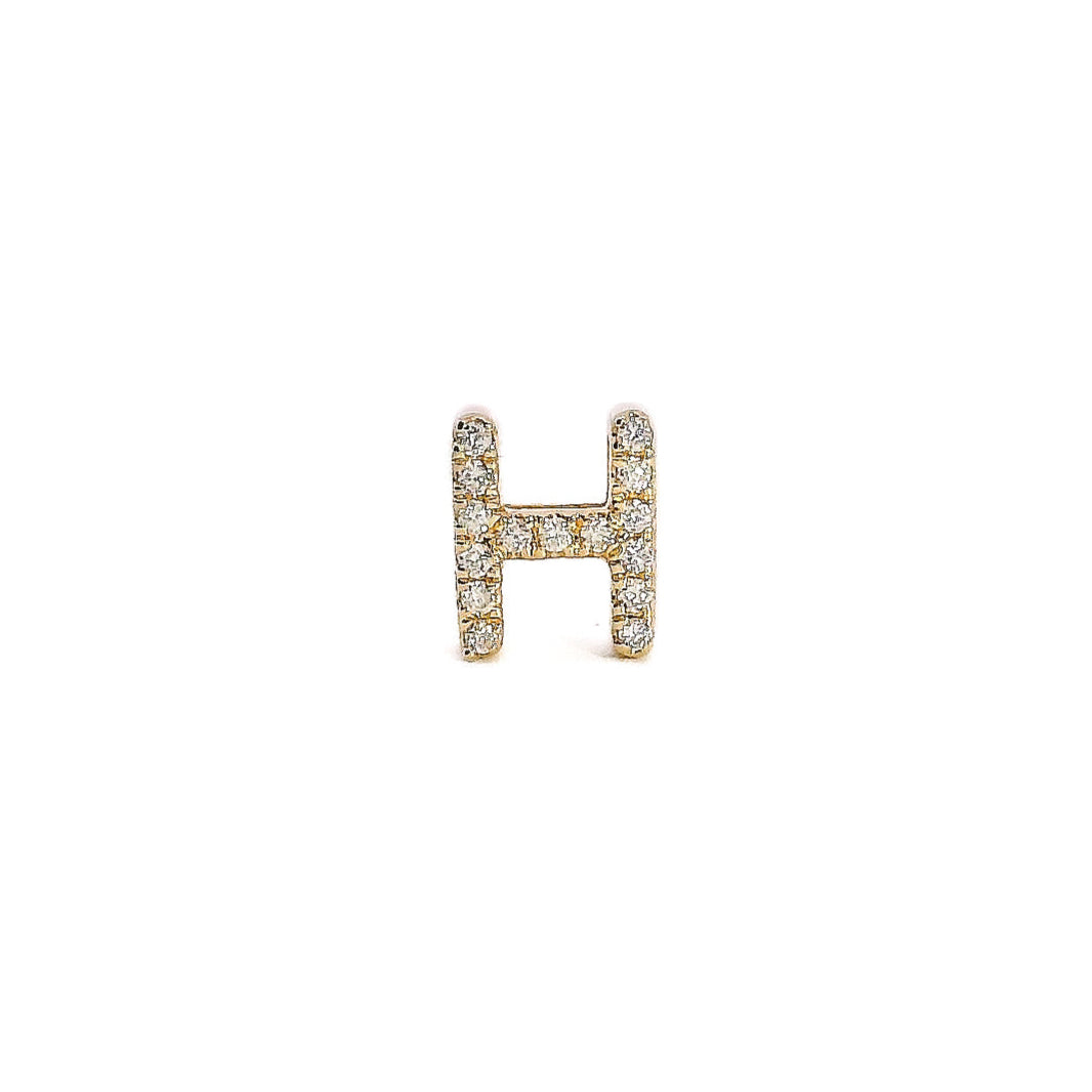 Diamond Initial Slider Charm, 0.04cttw - Carter's Collective Fine Jewelry