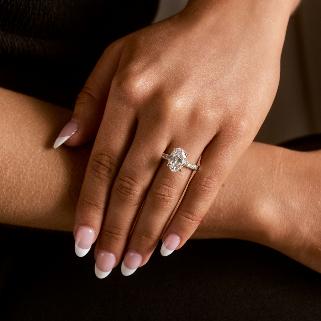 Hydrangea Customizable Lab Grown Diamond Engagement Ring - Carter's Collective Fine Jewelry