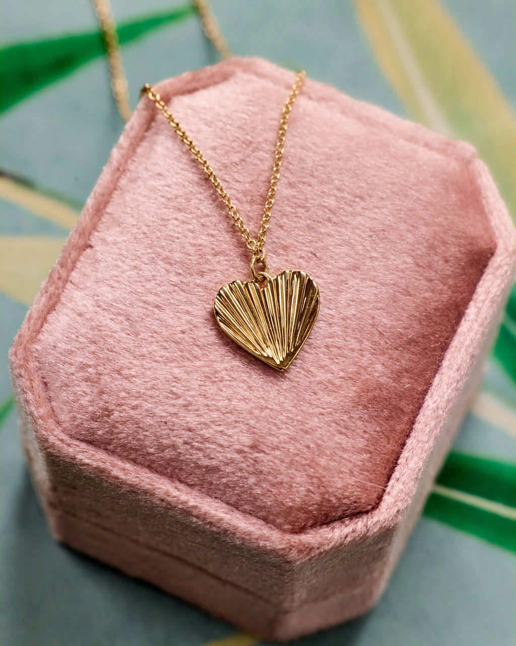 Love Fluted Heart Necklace