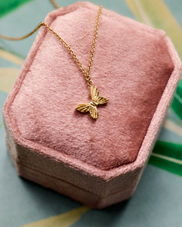 Transformation Fluted Butterfly Necklace