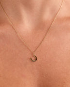 Luck Fluted Horseshoe Necklace