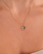 Love Fluted Heart Necklace