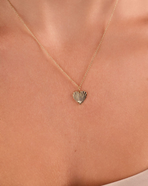 Love Fluted Heart Necklace