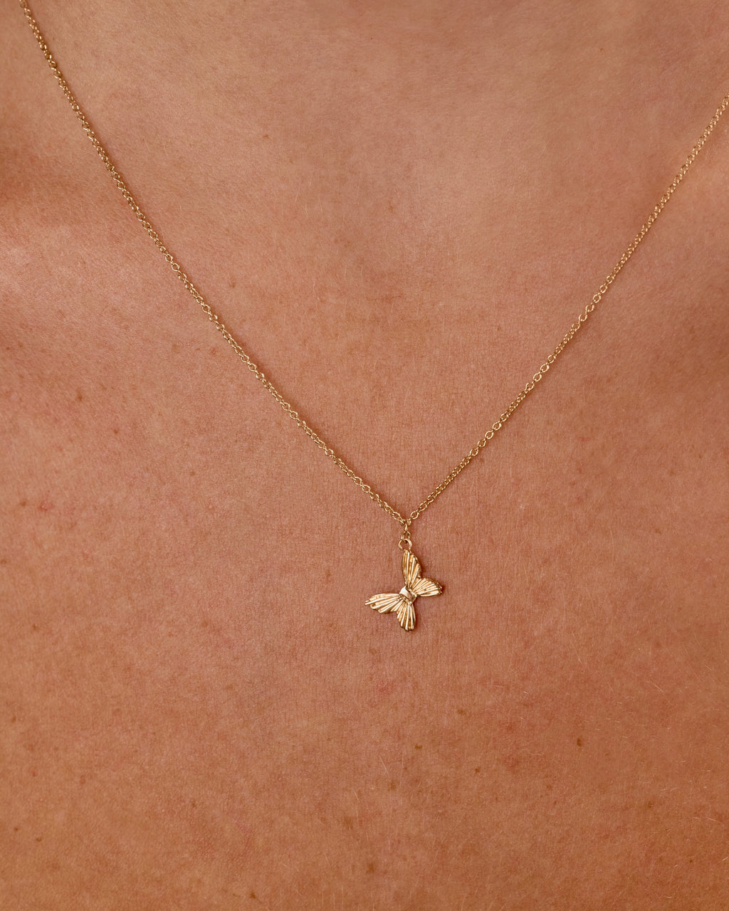 Transformation Fluted Butterfly Necklace