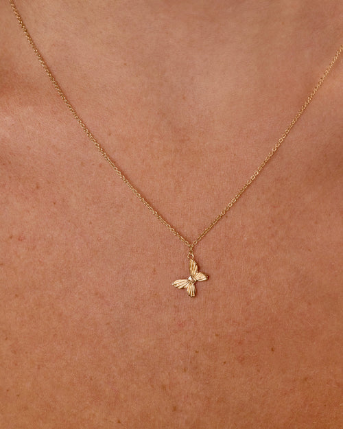 Transformation Fluted Butterfly Necklace