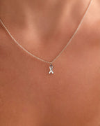 Mini Hope & Honor Awareness Ribbon Necklace