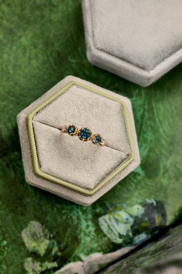 Montana Sapphire and Diamond Ring