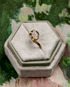 Step Cut Pear Shaped Natural Diamond Ring