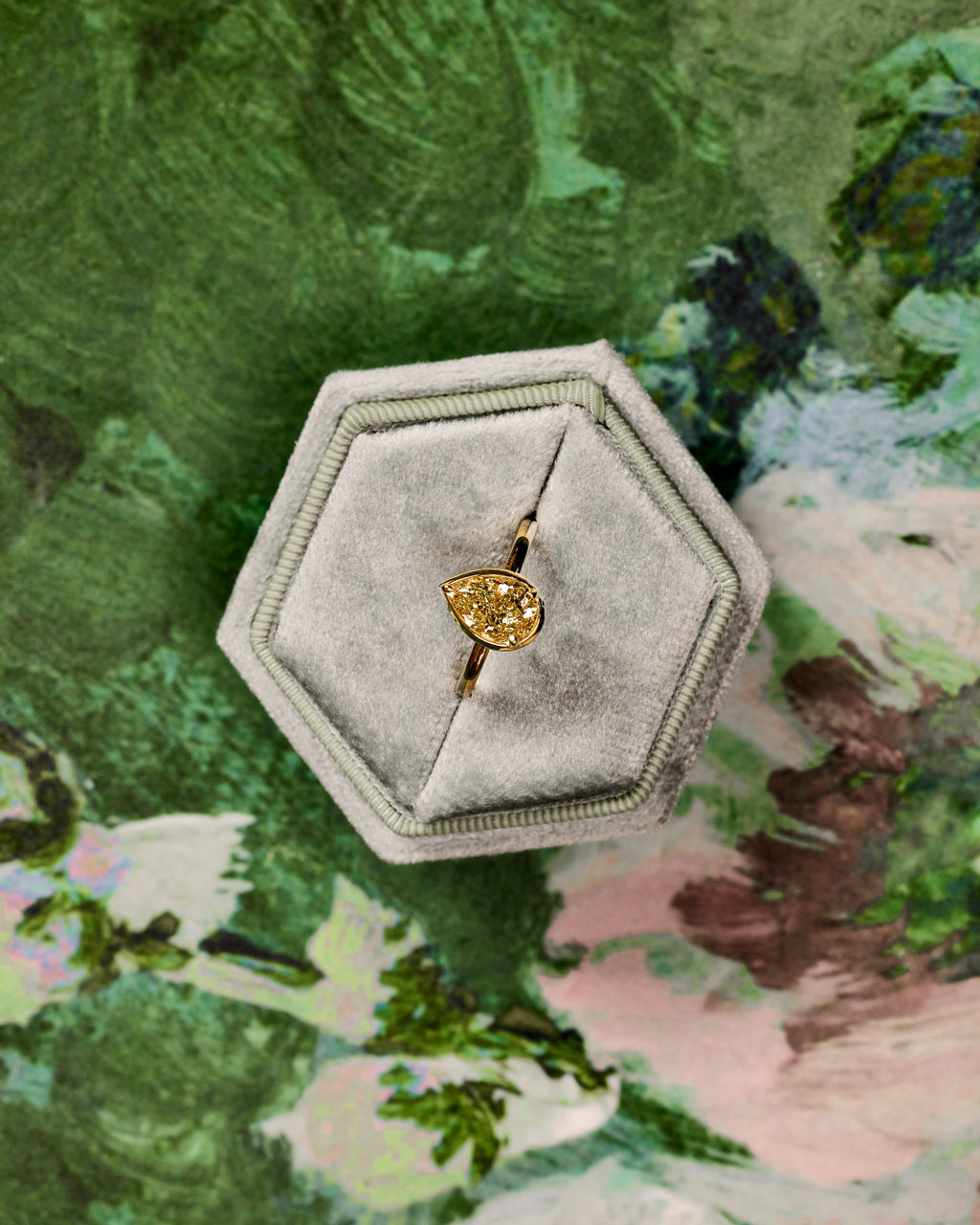 Something Fancy Fancy Yellow Pear Shaped Engagement Ring – Carter's Collective