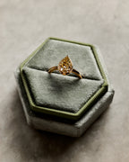 Fancy Yellow Pear Shaped Engagement Ring