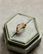 Step Cut Pear Shaped Natural Diamond Ring
