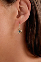 Montana Sapphire and Diamond Compass Dangle Earrings