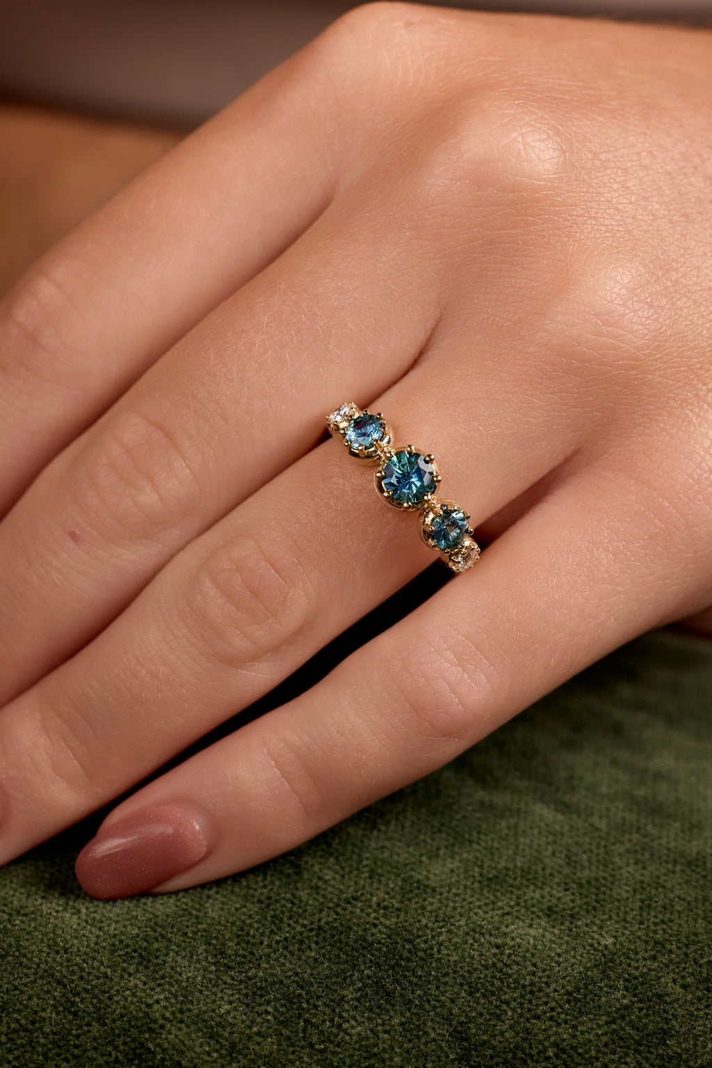 Montana Sapphire and Diamond Ring