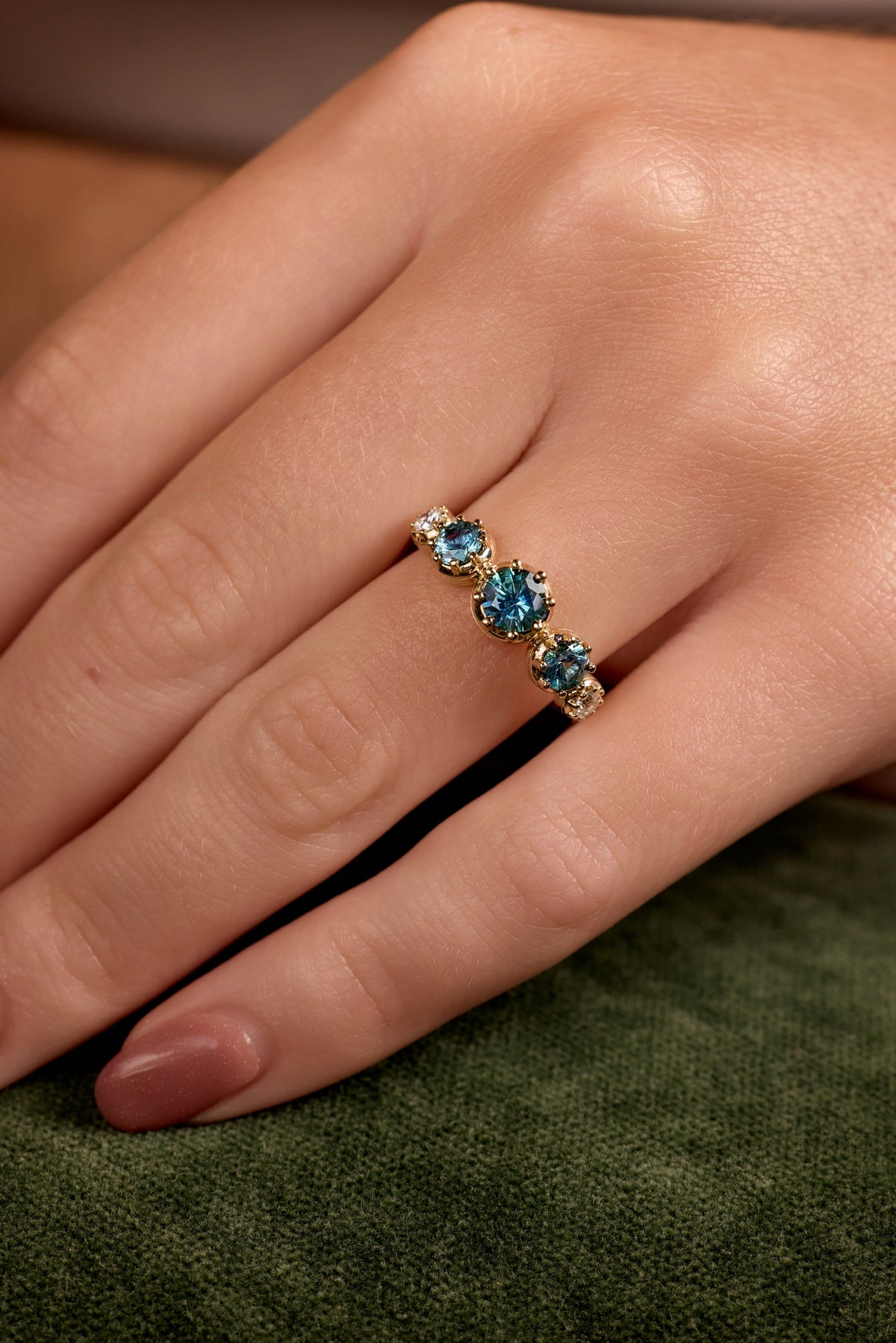 Montana Sapphire and Diamond Ring