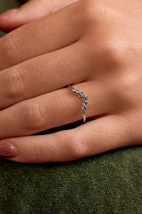 Yogo Sapphire Contour Wedding Band