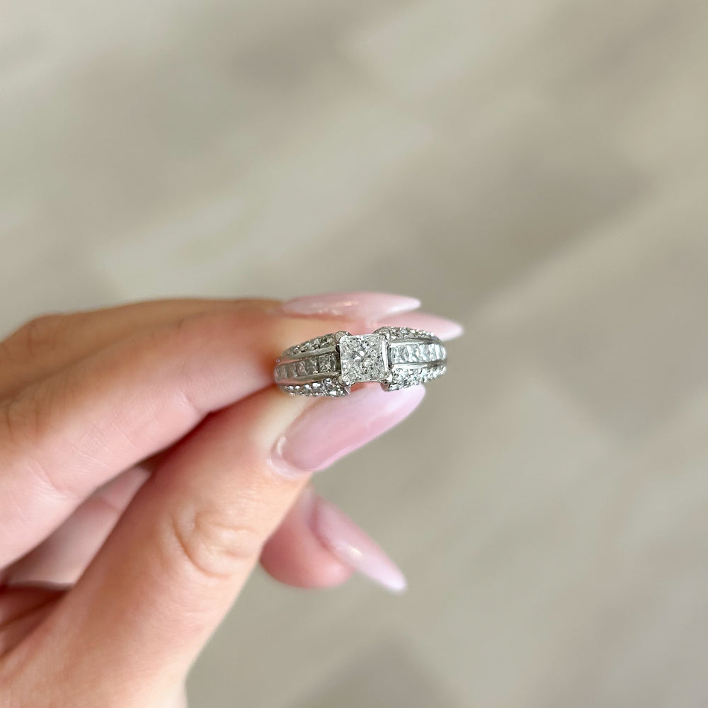 
                  
                    Previously Loved Princess Cut Natural Diamond Engagement Ring
                  
                